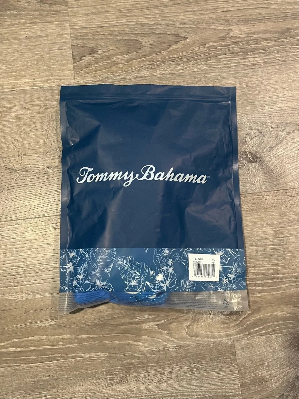 Tommy Bahama Blue Martini-Print Swim Trunks